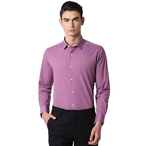 Peter England Mens Printed Slim Fit Formal