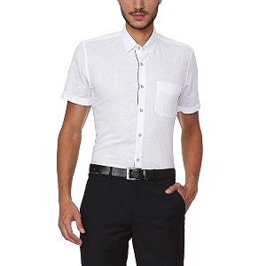 Peter England Mens Printed Slim Fit Formal
