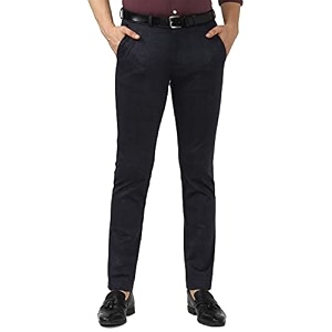 Peter England Mens Regular Fit Cotton Blend