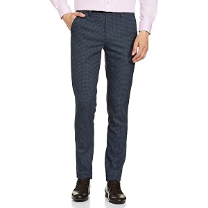 Peter England Mens Regular Fit Polyester Blend
