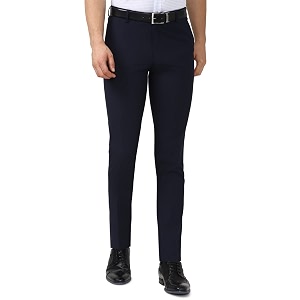Peter England Mens Regular Fit Cotton Blend