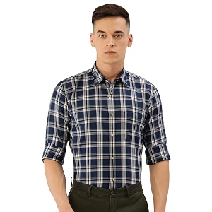 Peter England Mens Regular Fit Shirt