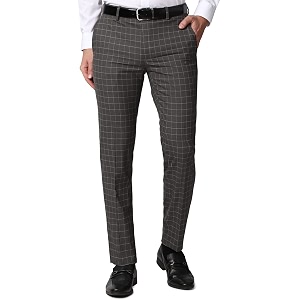 Peter England Mens Slim Work Utility Pants