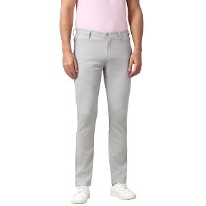 Peter England Mens Slim Fit Stretchable Casual