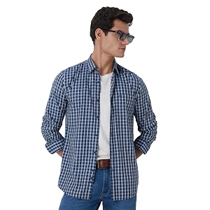 Peter England Mens Slim Fit Full Sleeve