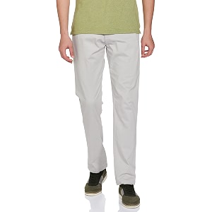 Peter England Mens Slim Casual Pants