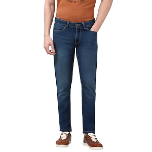 Peter England Mens Slim Tapered Jeans
