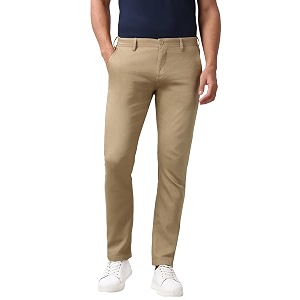 Peter England Mens Slim Fit Stretchable Casual