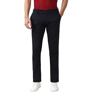 Peter England Mens Slim Fit Stretchable Casual