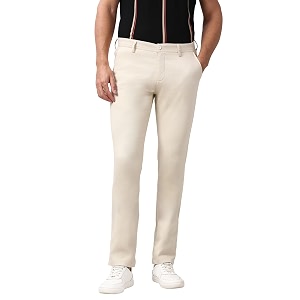 Peter England Mens Slim Fit Stretchable Casual
