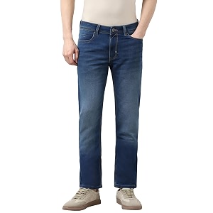 Peter England Mens Slim Tapered Jeans