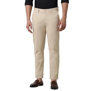Peter England Mens Slim Fit Mid Rise