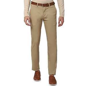 Peter England Mens Slim Casual Pants