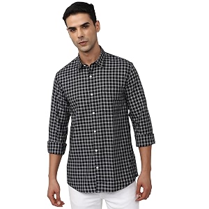 Peter England Mens Slim Fit Full Sleeve