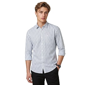 Peter England Mens Slim Fit Full Sleeve