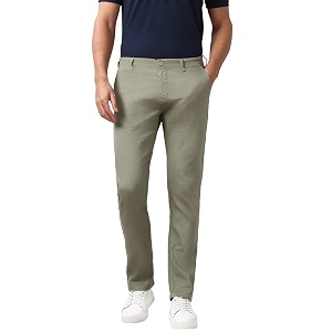 Peter England Mens Slim Fit Stretchable Casual