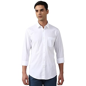 Peter England Mens Solid Slim Fit Shirt