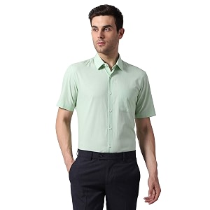 Peter England Mens Solid Slim Fit Formal