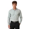 Peter England Men Polycotton Striped Slim Fit