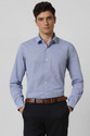 PETER ENGLAND Men Checkered Formal Blue Shirt