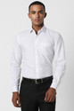 PETER ENGLAND Men Checkered Formal White Shirt