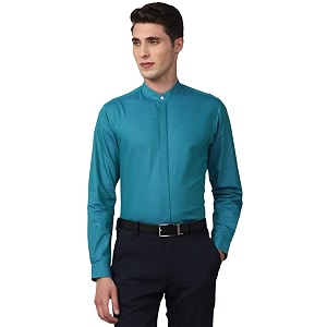Peter England Men Cotton Blend Slim Fit