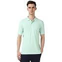 Peter England Men Green Solid Polo Neck