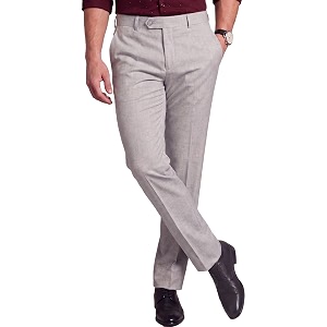 Peter England Men Mid Rise Neo-Slim Formal