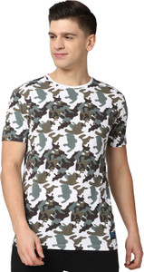 PETER ENGLAND Men Military Camouflage Round Neck