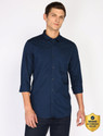 PETER ENGLAND Men Printed Casual Dark Blue