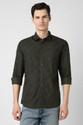 PETER ENGLAND Men Printed Casual Green Shirt