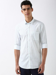 PETER ENGLAND Men Printed Casual White Shirt