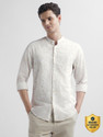 PETER ENGLAND Men Printed Casual White Shirt