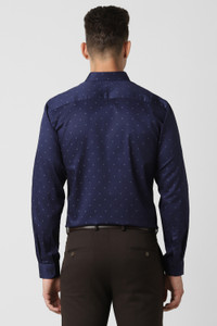 PETER ENGLAND Men Printed Formal Blue Shirt