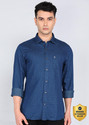 PETER ENGLAND Men Printed Formal Blue Shirt