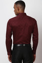 PETER ENGLAND Men Printed Formal Maroon Shirt