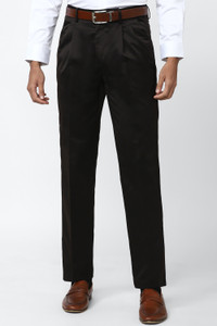 PETER ENGLAND Men Regular Fit Black Polycotton