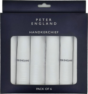 peter england mens cotton white white handkerchief