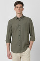 PETER ENGLAND Men Self Design Casual Green