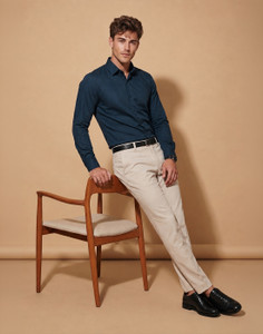 PETER ENGLAND Men Self Design Formal Dark