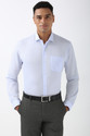 PETER ENGLAND Men Self Design Formal Blue