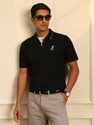 PETER ENGLAND Men Self Design Polo Neck