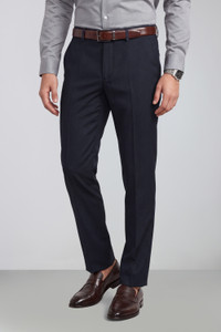 PETER ENGLAND Men Slim Fit Blue Polyester