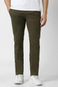 PETER ENGLAND Men Slim Fit Green Cotton