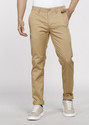 PETER ENGLAND Men Slim Fit Khaki Pure
