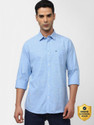 PETER ENGLAND Men Solid Casual Blue Shirt