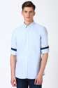 PETER ENGLAND Men Solid Casual Blue Shirt