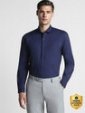 PETER ENGLAND Men Solid Casual Dark Blue