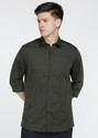 PETER ENGLAND Men Solid Casual Dark Green