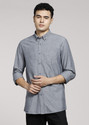 PETER ENGLAND Men Solid Casual Grey Shirt